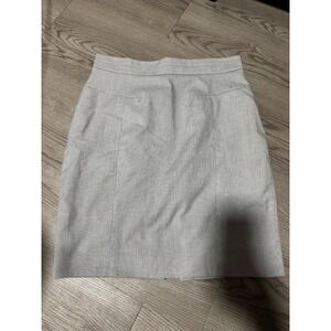 HM Light Gray Textured Mini Pencil Skirt Office Professional sz 12 Professional